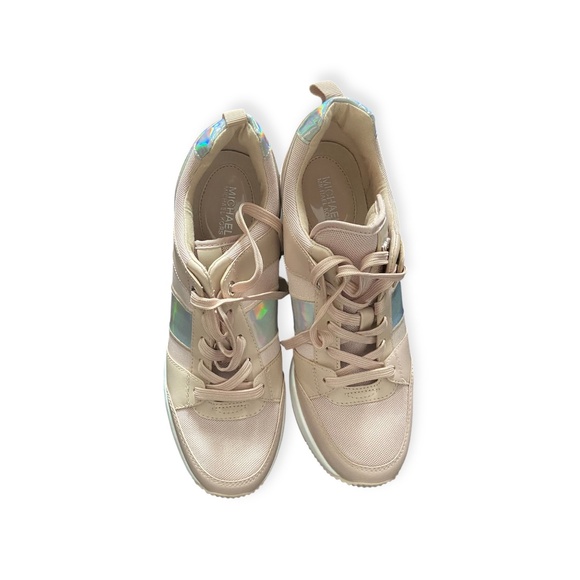 Michael Kors Georgie Striped Leather & Mesh Trainers | NWOT - Picture 7 of 8